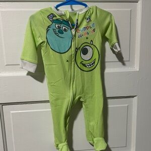 Disney Green Monsters Inc. Kids Footie